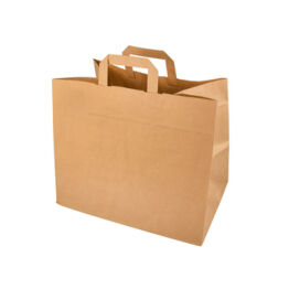 Torby Papierowe, 25 Cm X 32 Cm X 22 Cm, Brązowe, Z Uchwytami 50 Szt