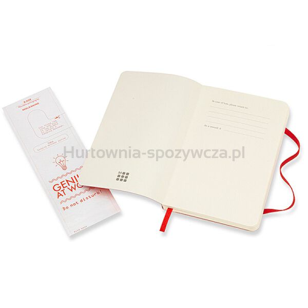 Notes MOLESKINE Classic P (9x14cm), w linie, miękka oprawa, 192 strony, czerwony - 3