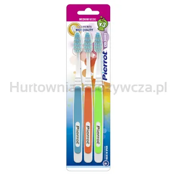 Szczoteczka Pierrot Colours Średnia 3 Szt