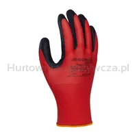 Rękawice DONAU SAFETY Super Latex, kat. II, rozm. 7, czerwone - 2