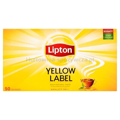 Herbata LIPTON czarna, Yellow Label, 50 torebek
