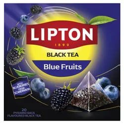 Herbata LIPTON czarna, jeżyna i borówka, 20 piramidek