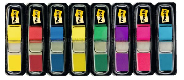 Zakładki indeksujące Post-it® (683), PP, 11,9x43,2mm, 5x35 + 3x35 gratis, mix kolorów - 2