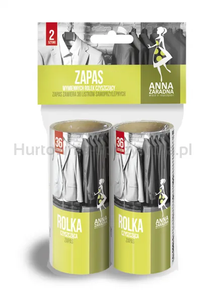 Zapas wymiennych rolek czyszczących ANNA ZARADNA, 2 szt., biały