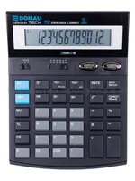 Kalkulator Biurowy Donau Tech, 12-Cyfr. Wyświetlacz, Wym. 185X140X37 Mm, Czarny - 2
