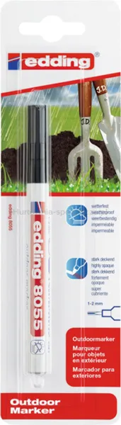 Edding Marker odporny na warunki atmosferyczne e-8055 1-2 mm, blister, czarny 