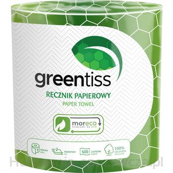Greentiss Ręcznik Papierowy 1 Rolka 500 Listków 2-Warstwowy
