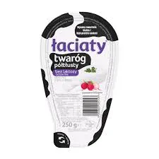 Łaciaty Twaróg klinek 250g półtłusty bez laktozy