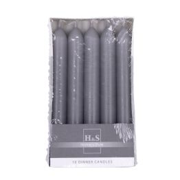 Świeca stołowa prosta DONAU HOME, 20x170 mm, 10 szt., grafitowa