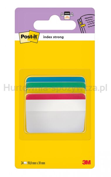 Post-It Zakładki indeksujące do archiwizacji (686-A1), PP, wygięte, 50,8x38,1mm, 4x6 kart., mix kolorów 