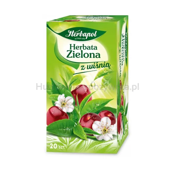 Herbapol Herbata Zielona Z Wiśnią (20 Torebek X 1,7G) 34G