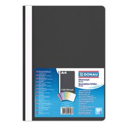 Donau Skoroszyt PP, A4, standard, 120/180mikr., czarny 