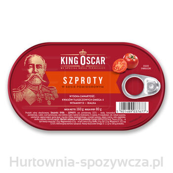 King Oscar Szproty W Sosie Pomidorowym 160G