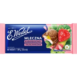 Wedel Czekolada Mleczna Rabarbarowo - Truskawkowa 289G