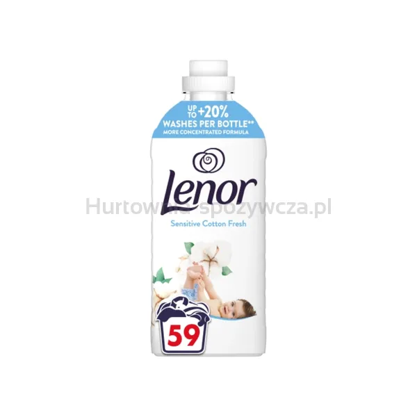 Lenor Płyn Do Płukania Tkanin Sensitive Cotton Fresh 1.239L, 59 Prań