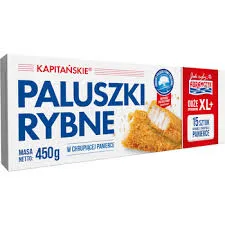 Abramczyk Kapitańskie Paluszki Rybne Z Filetów Bez Skóry Bez Ości Bez Dodatków Panierowane 450G