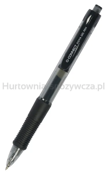 Q-Connect Długopis Automatyczny Żelowy 0,5Mm (Linia), Czarny 