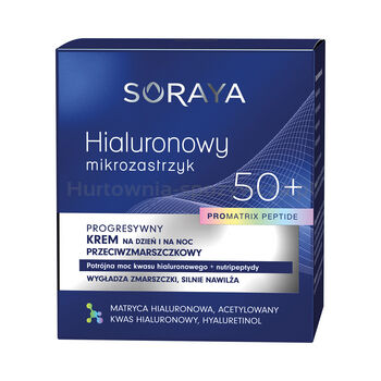 SORAYA Krem przeciwzmarszczkowy 50+ na dzień i na noc Hialuronowy mikrozastrzyk PROMATRIX 50 ml