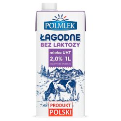 Mleko UHT POLMLEK 2%, bez laktozy, 1l