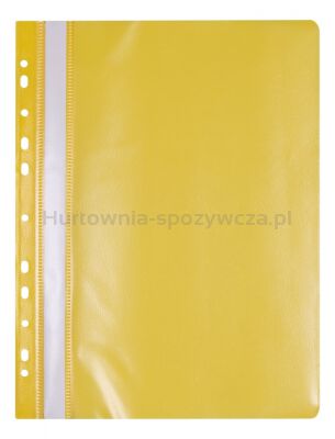 Office Products Skoroszyt, PP, A4, miękki, 100/170mikr., wpinany, żółty 