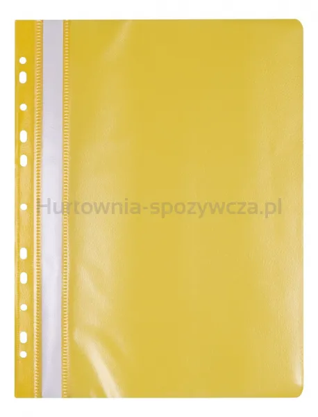 Office Products Skoroszyt, PP, A4, miękki, 100/170mikr., wpinany, żółty 