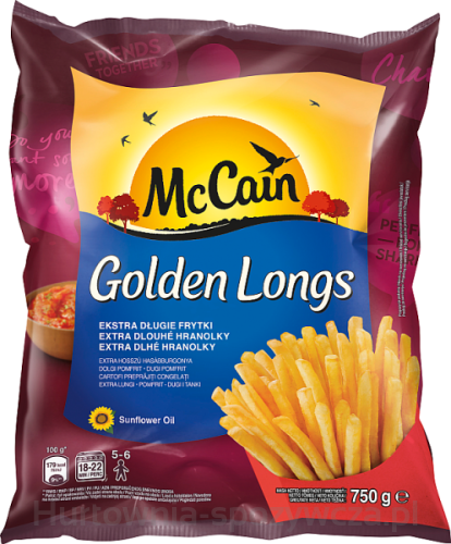 Mccain Golden Longs Ekstra Długie Frytki 750 G