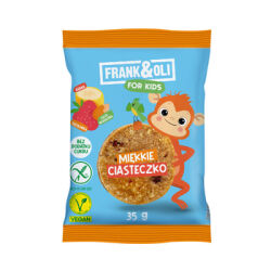Frank & Oli Miękkie ciasteczko For Kids z bananem i truskawką 35g