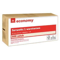 TG Economy Serwetka 33x33 cm, 1 warstwowa eco 500 sztuk