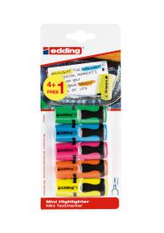 Edding Mini zakreślacz e-7 1-3 mm, 5 szt., mix kolorów, blister 