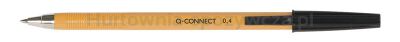 Długopis Q-CONNECT z wymiennym wkładem 0,4mm (linia), czarny