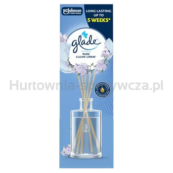 Glade Reed Diffuser - Pure Clean Linen, Odświeżacz Powietrza Pachnące Patyczki 50Ml
