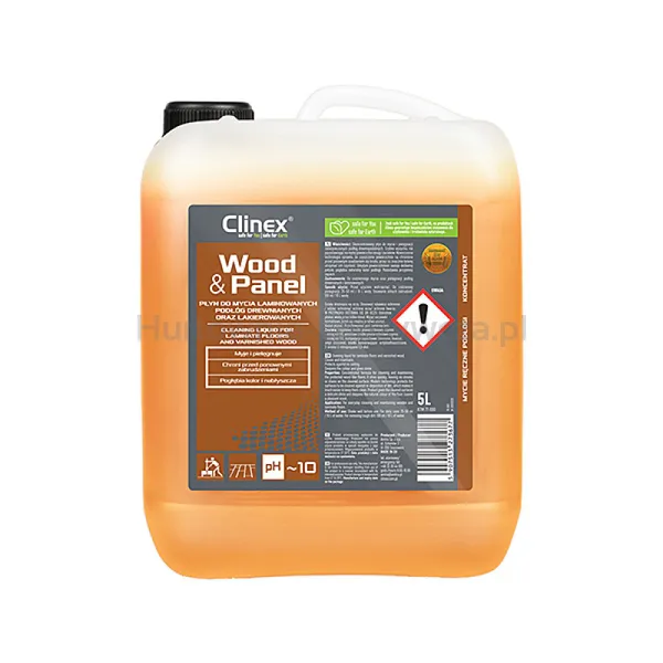 Płyn Clinex Wood&Panel, Do Mycia Laminowanych Podłóg Drewnianych I Lakierowanych, 5L
