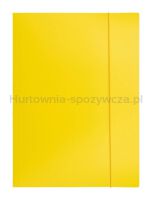 Teczka z gumką OFFICE PRODUCTS, karton/lakier, A4, 320gsm, 3-skrz., mix kolorów - 4