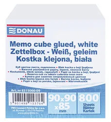 Kostka DONAU klejona, 90x90x85mm, ok. 800 kart., biała