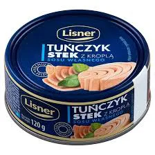 Lisner Tuńczyk Stek z kroplą Sosu własnego 120 g