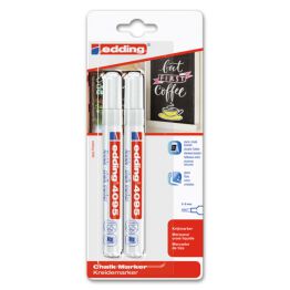 Edding Marker kredowy e-4095 2-3mm, blister, 2 szt., biały 