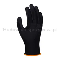 Rękawice Donau Safety Pu Black, Kat. Ii, Rozm. 7, Czarne - 2
