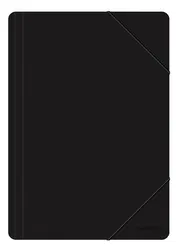 Office Products Teczka Z Gumką, A4, Pp, 500Mikr., 3-Skrz., Czarna 