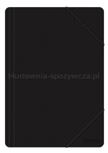 Office Products Teczka z gumką, A4, PP, 500mikr., 3-skrz., Czarna 