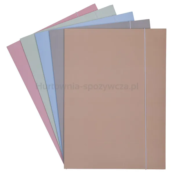 Teczka Z Gumką Office Products, Pastel Soft Touch, Karton/Lakier, A4, 320Gsm, 3-Skrz., Mix Kolorów