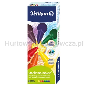 Pelikan Kredki Świecowe myszki (6) pudełko