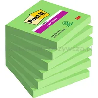 Post-It Karteczki samoprzylepne Super Sticky (654-6SS-AW), 76x76mm, 1x90 kartek, zielone 