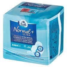 Carrefour Soft Normal+ Podpaski Ultracienkie Ze Skrzydełkami 14 Sztuk