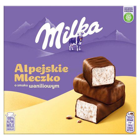 Alpejskie Mleczko Milka Waniliowe 330 G Mondelez