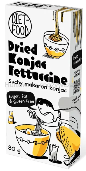 Diet Food Makaron Shirataki Konjac Fettucine Suchy  80G