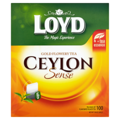 Loyd Ceylon Sense Z Esencją Herbaty – 100 Torebek (Dwukomorowa)200G