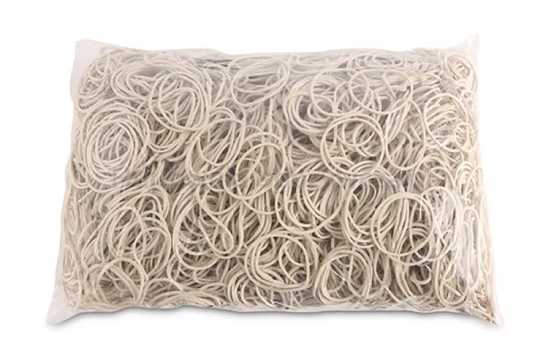 Office Products Gumki recepturki średnica 40mm, 1,5x1,5mm, 60% kauczuku, 1000g, zgrzewka, białe 