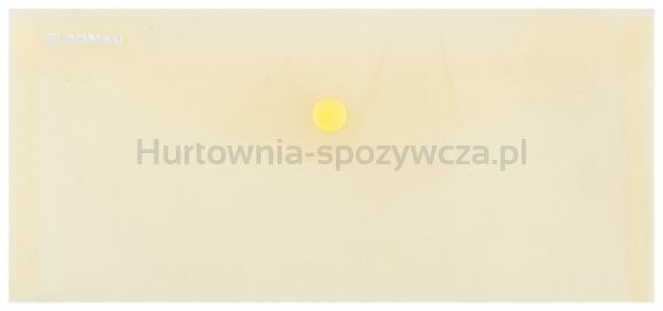 Donau Teczka kopertowa zatrzask, PP, DL, 180mikr., żółta 