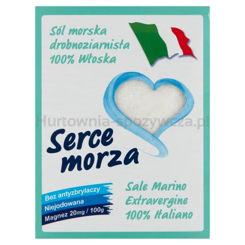 Sól Morska Cuor Di Mare Niejodowana Drobna Zielona 1Kg