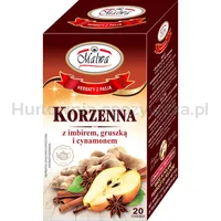 Malwa Herbatka owocowo-ziołowa korzenna z imbirem gruszką i cynamonem 20 x 2g